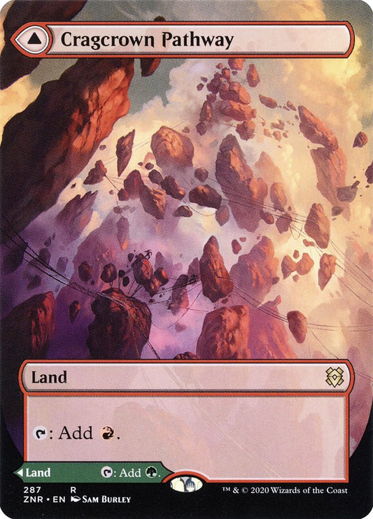 Cragcrown Pathway // Timbercrown Pathway (Borderless Alternate Art) [Zendikar Rising] Foil