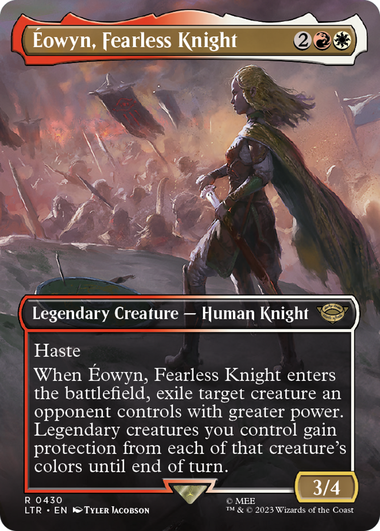 Eowyn, Fearless Knight (Borderless Alternate Art) [The Lord of the Rings: Tales of Middle-Earth] Foil