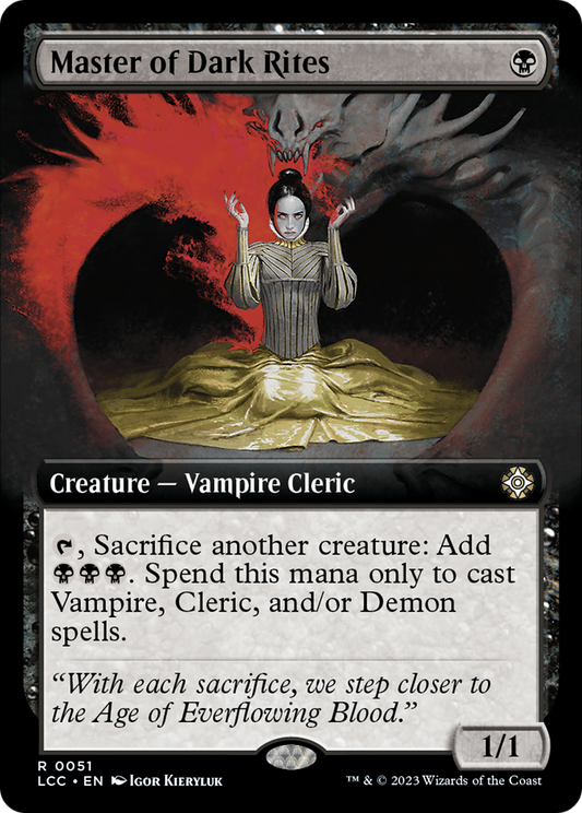 Master of Dark Rites (Extended Art) [The Lost Caverns of Ixalan Commander] Foil