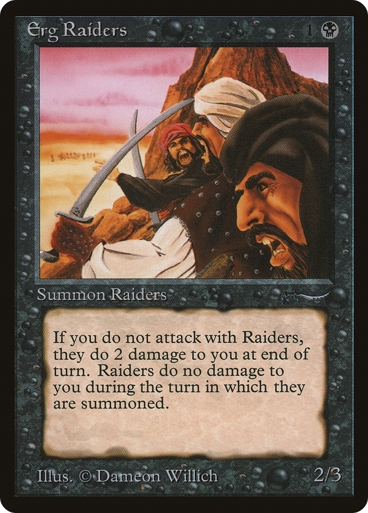 Erg Raiders (Dark Mana Cost) [Arabian Nights] | Silver Goblin