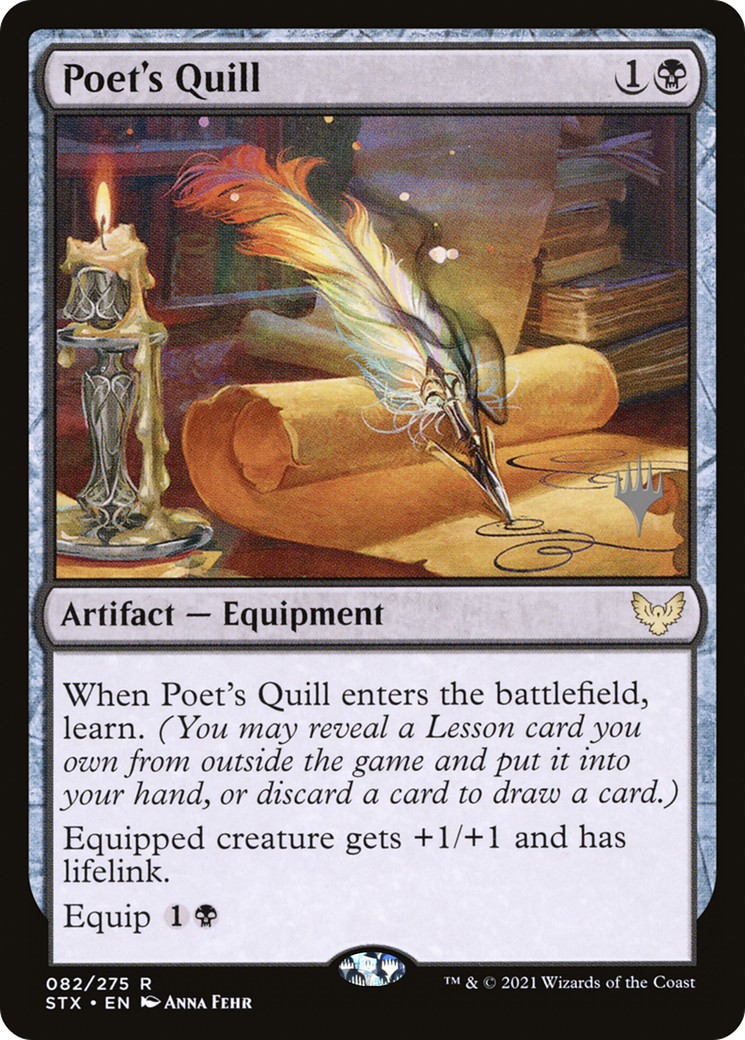 Poet's Quill (Promo Pack) [Strixhaven: School of Mages Promos]