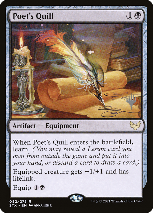 Poet's Quill (Promo Pack) [Strixhaven: School of Mages Promos] Foil