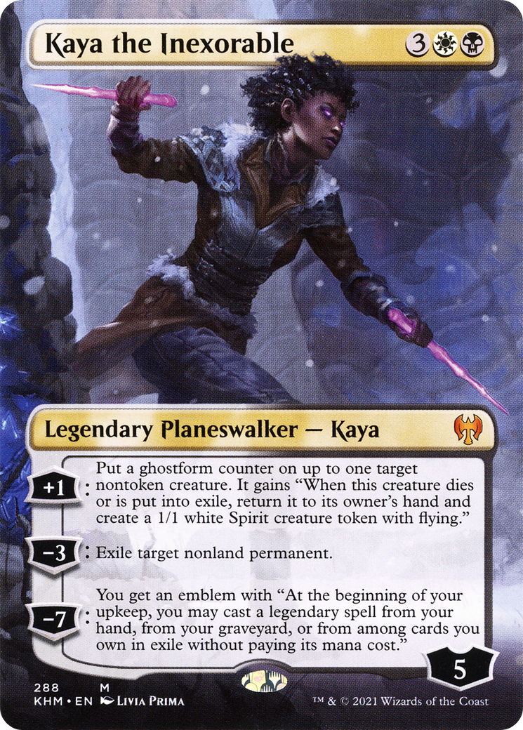 Kaya the Inexorable (Borderless) [Kaldheim] Foil
