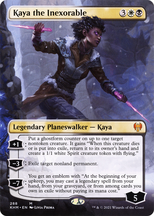Kaya the Inexorable (Borderless) [Kaldheim] Foil