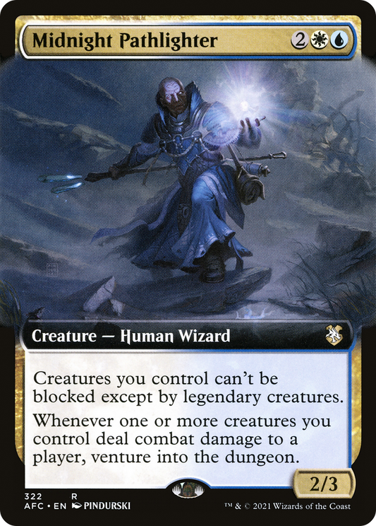 Midnight Pathlighter (Extended Art) [Dungeons & Dragons: Adventures in the Forgotten Realms Commander]
