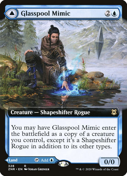 Glasspool Mimic // Glasspool Shore (Extended Art) [Zendikar Rising] Foil