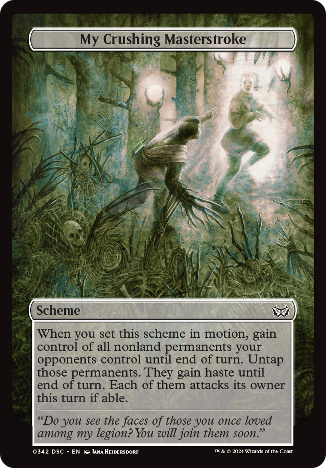 My Crushing Masterstroke (Full Art) [Duskmourn: House of Horror Commander] | Silver Goblin