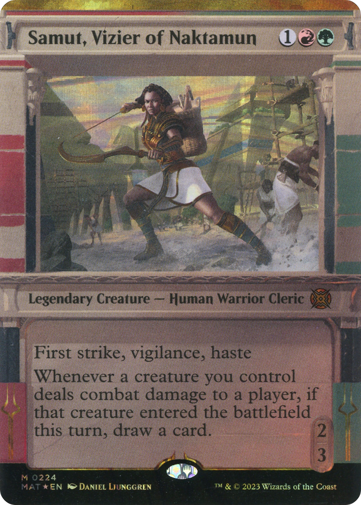 Samut, Vizier of Naktamun (Showcase Halo Foil) [March of the Machine: The Aftermath]
