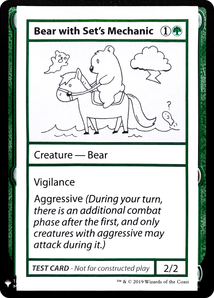 Bear with Set's Mechanic [Mystery Booster Playtest Cards]
