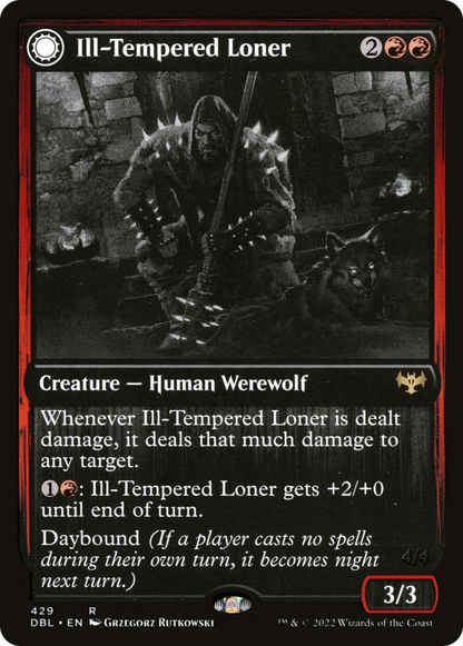 Ill-Tempered Loner // Howlpack Avenger [Innistrad: Double Feature] Foil