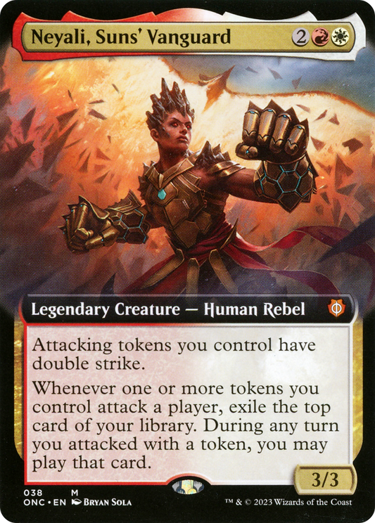 Neyali, Suns' Vanguard (Extended Art) [Phyrexia: All Will Be One Commander] Foil