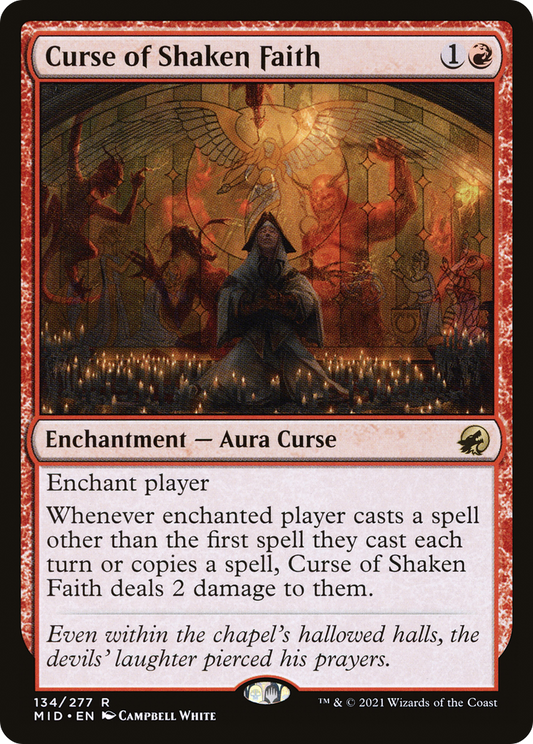 Curse of Shaken Faith [Innistrad: Midnight Hunt] Foil