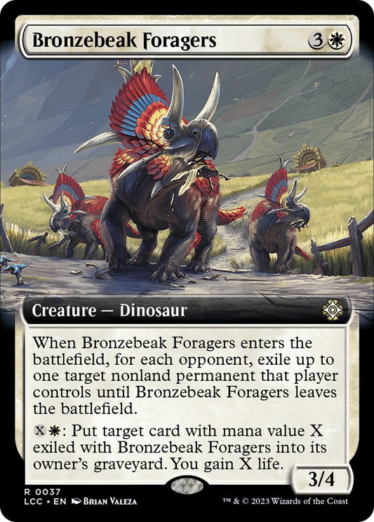 Bronzebeak Foragers (Extended Art) [The Lost Caverns of Ixalan Commander] Foil