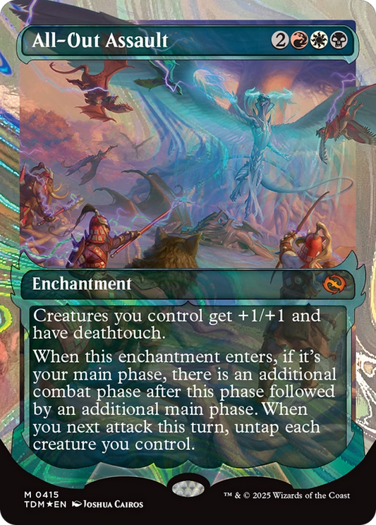 All-Out Assault (415): (Showcase, enchantment)(Borderless) Foil