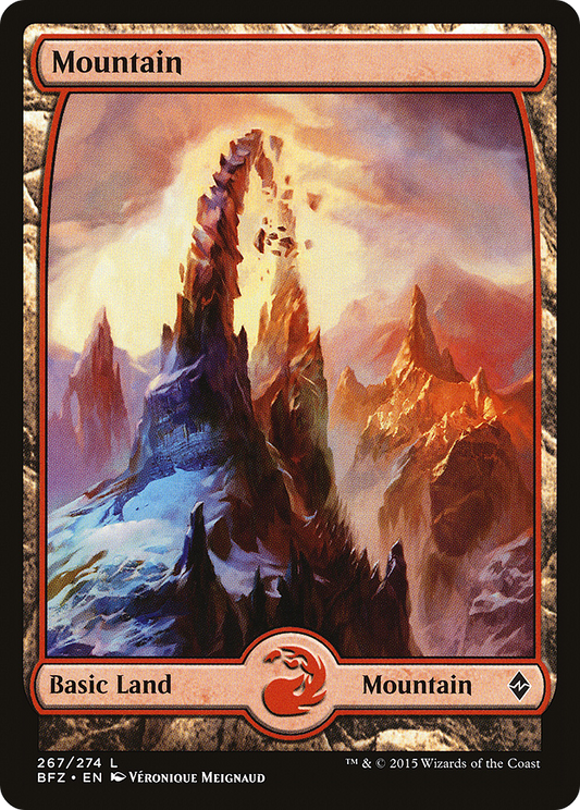 Mountain (267) (Full Art) [Battle for Zendikar] Foil