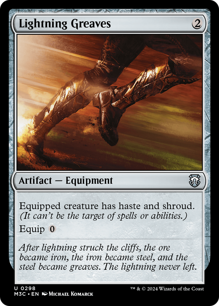 Lightning Greaves (Ripple Foil) [Modern Horizons 3 Commander] | Silver Goblin