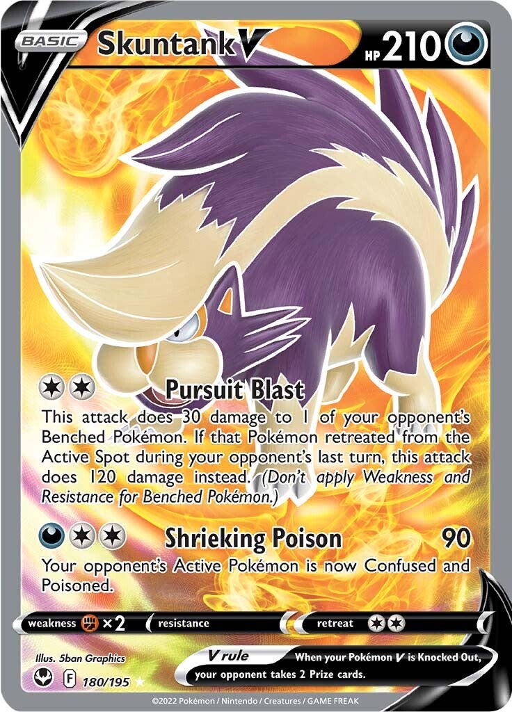 Skuntank V (180/195) [Sword & Shield: Silver Tempest] | Silver Goblin