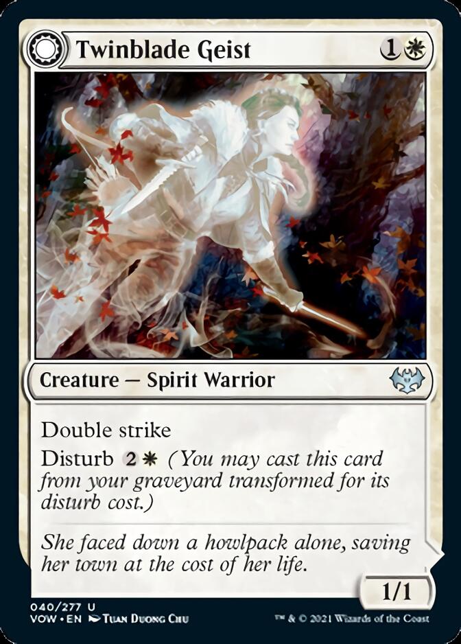 Twinblade Geist // Twinblade Invocation [Innistrad: Crimson Vow] Foil