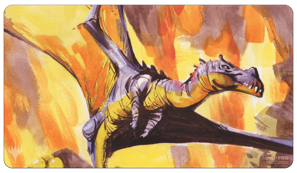 The Lost Caverns of Ixalan Playmat Bonehoard Dracosaur | Silver Goblin