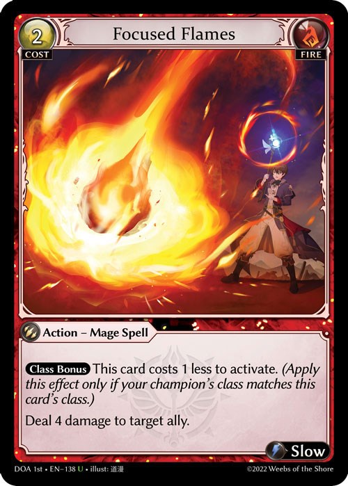 Focused Flames (138) [Dawn of Ashes: 1st Edition] Foil