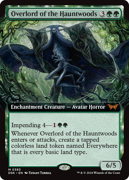 Overlord of the Hauntwoods (Extended Art) [Duskmourn: House of Horror] Foil