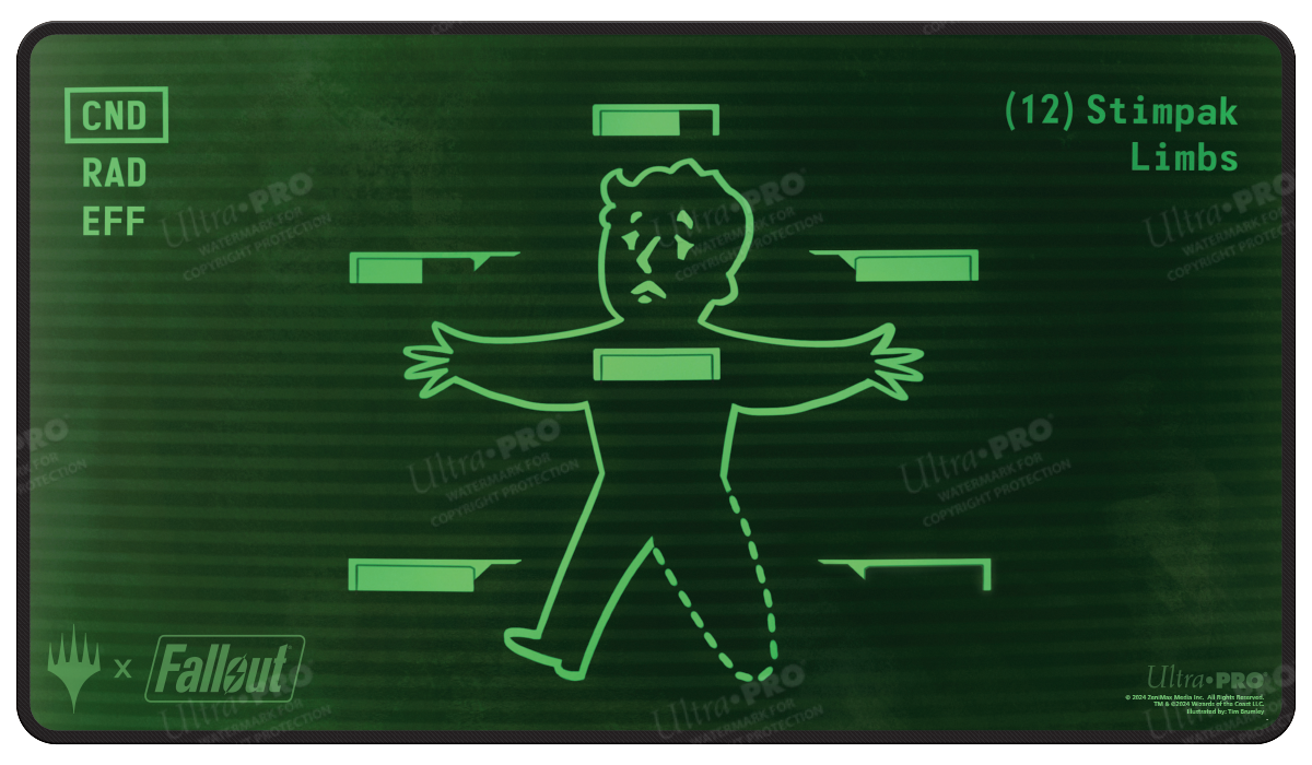 Fallout Playmat Stiched Inventory Management | Silver Goblin