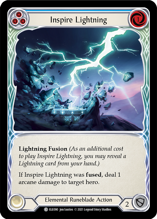 Inspire Lightning (Blue) [ELE090] (Tales of Aria)  1st Edition Normal | Silver Goblin