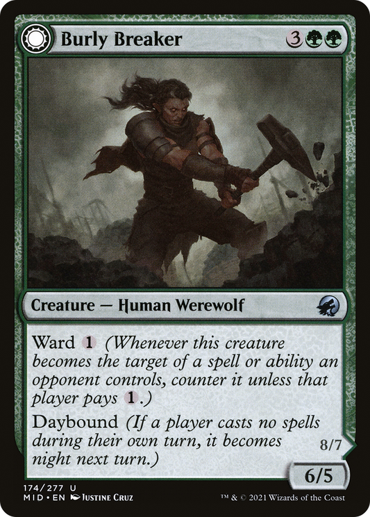 Burly Breaker // Dire-Strain Demolisher [Innistrad: Midnight Hunt] Foil