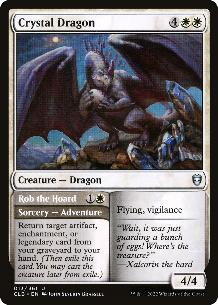 Crystal Dragon // Rob the Hoard [Commander Legends: Battle for Baldur's Gate]