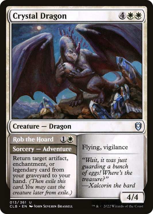 Crystal Dragon // Rob the Hoard [Commander Legends: Battle for Baldur's Gate] Foil
