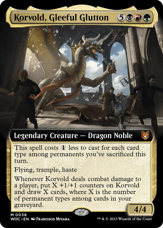 Korvold, Gleeful Glutton (Extended Art) [Wilds of Eldraine Commander]