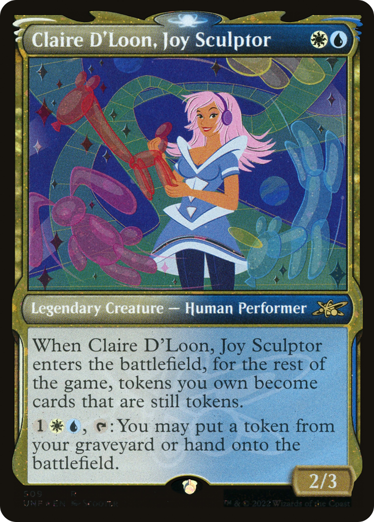 Claire D'Loon, Joy Sculptor (Showcase) (Galaxy Foil) [Unfinity]