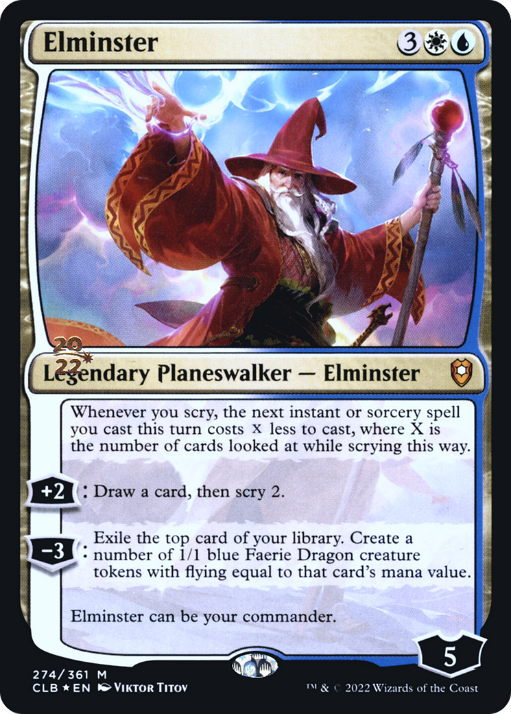 Elminster [Commander Legends: Battle for Baldur's Gate Prerelease Promos] | Silver Goblin