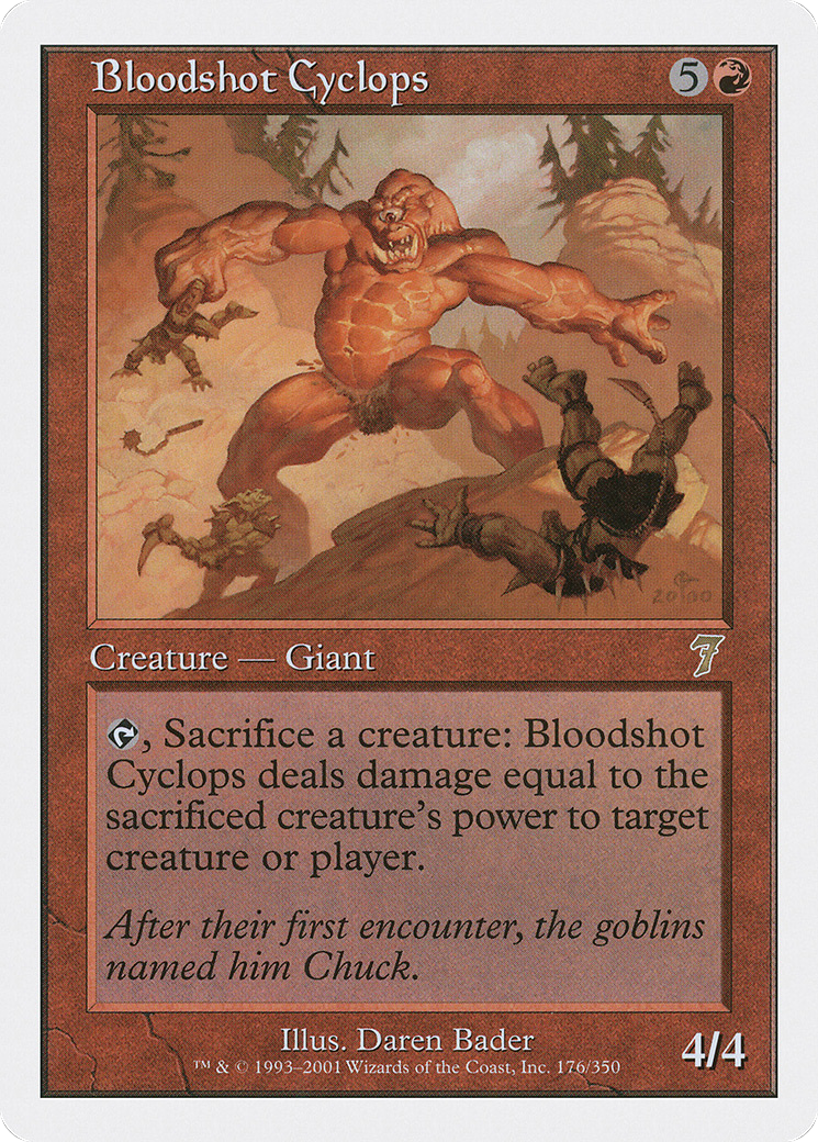 Bloodshot Cyclops (176) Foil - Seventh Edition