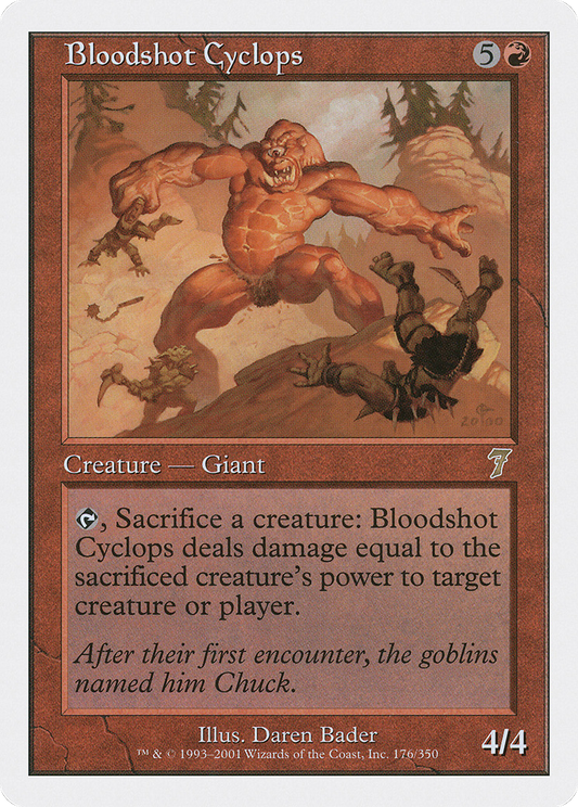 Bloodshot Cyclops (176) Foil - Seventh Edition