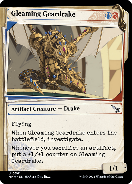 Gleaming Geardrake (Showcase) [Murders at Karlov Manor] Foil