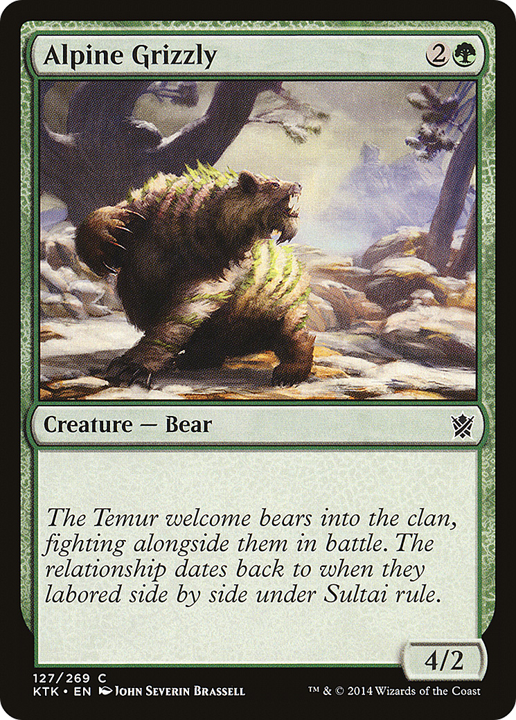 Alpine Grizzly [Khans of Tarkir] Foil