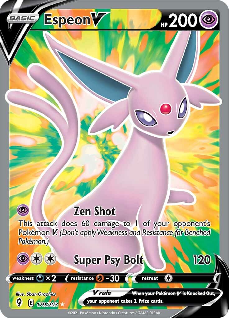 Espeon V (179/203) [Sword & Shield: Evolving Skies] | Silver Goblin