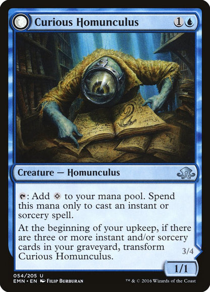 Curious Homunculus // Voracious Reader [Eldritch Moon] Foil