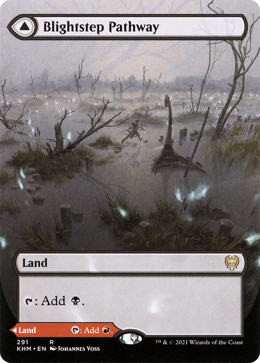 Blightstep Pathway // Searstep Pathway (Borderless Alternate Art) [Kaldheim] Foil