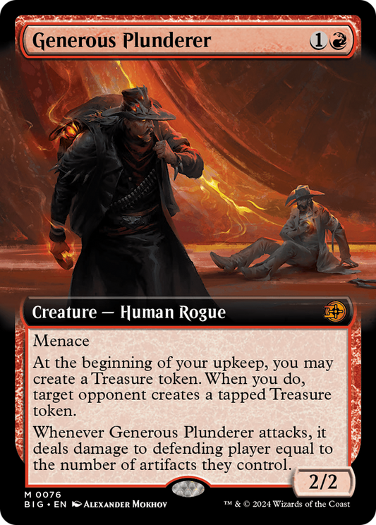 Generous Plunderer (Extended Art) [Outlaws of Thunder Junction: The Big Score] Foil