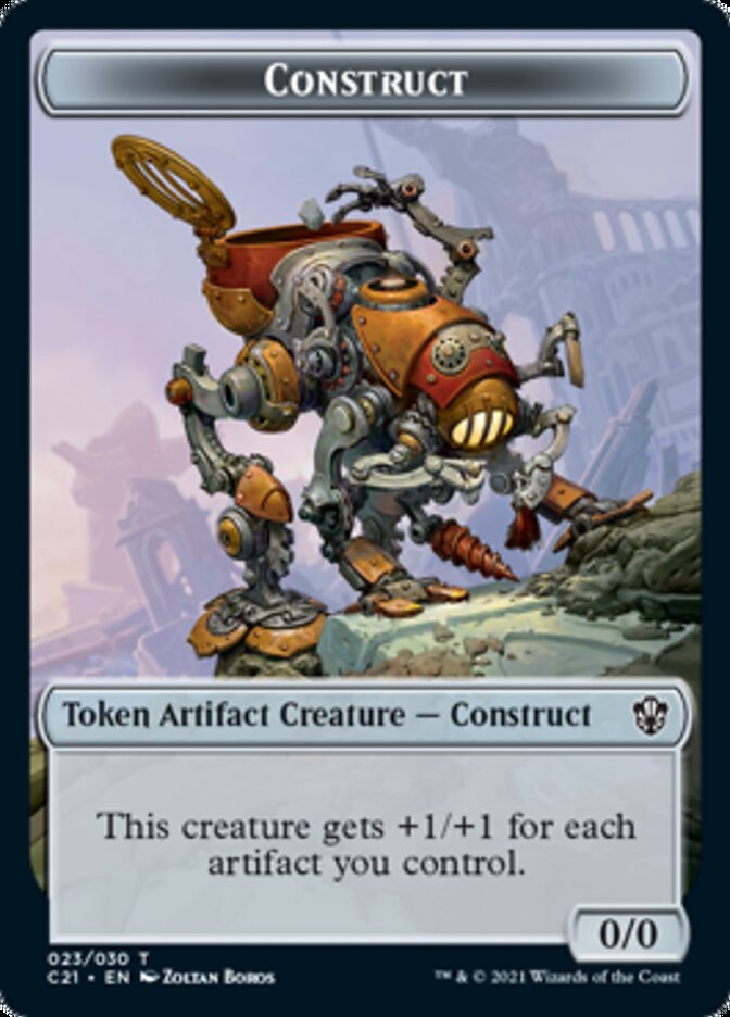 Copy // Construct (030) Double-Sided Token [Commander 2021 Tokens] | Silver Goblin