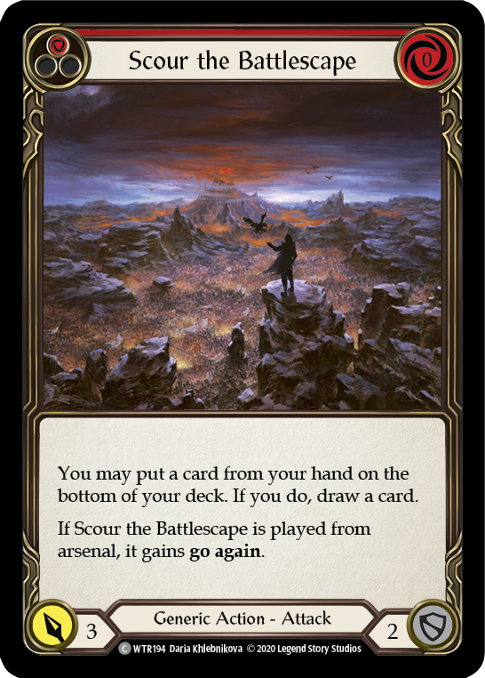 Scour the Battlescape (Red) Unlimited Edition  (WTR194) - Welcome to Rathe