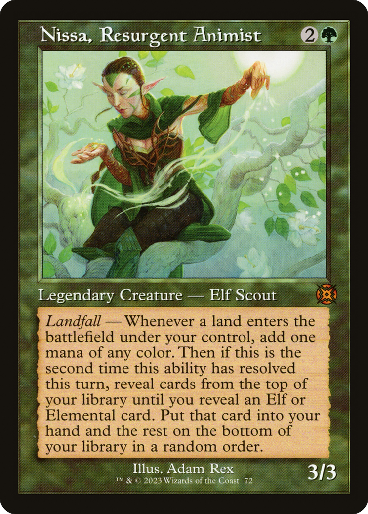 Nissa, Resurgent Animist (Retro) [March of the Machine: The Aftermath] Foil