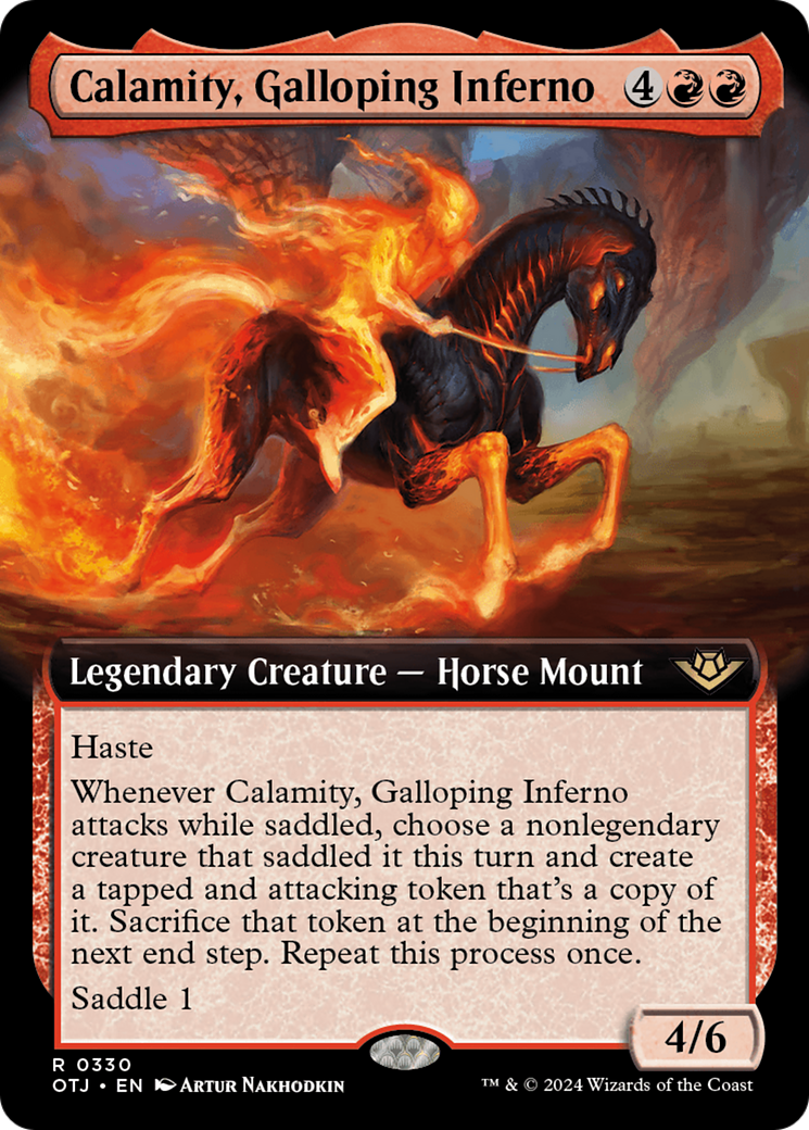 Calamity, Galloping Inferno (Extended Art) [Outlaws of Thunder Junction] | Silver Goblin