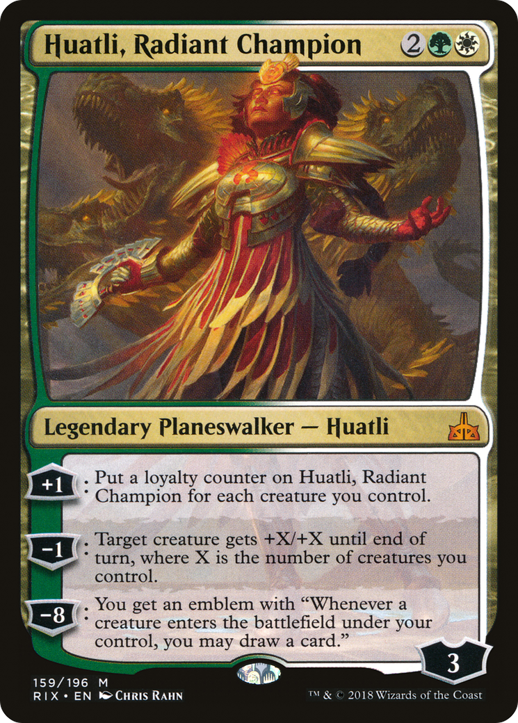 Huatli, Radiant Champion [Rivals of Ixalan] Foil
