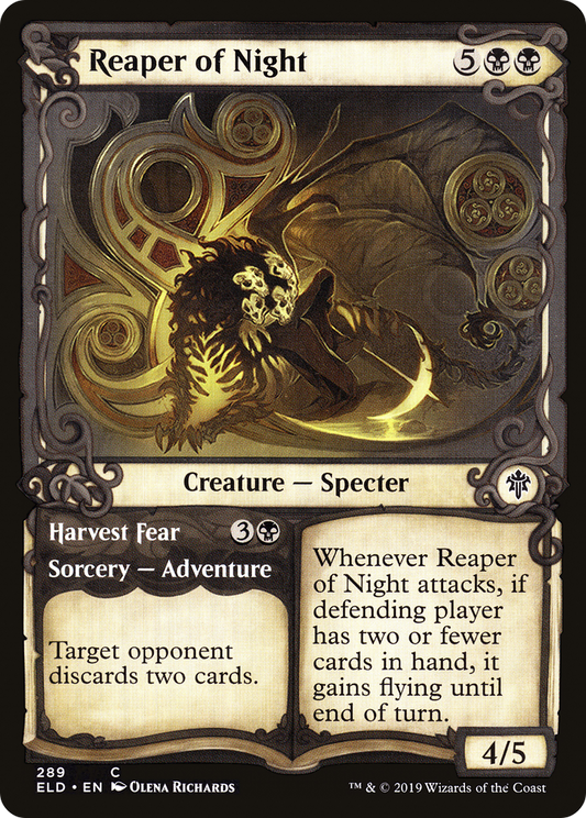 Reaper of Night // Harvest Fear (Showcase) [Throne of Eldraine] Foil