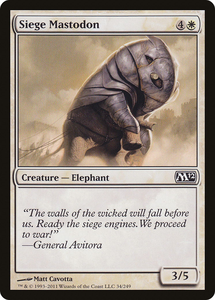 Siege Mastodon [Magic 2012] | Silver Goblin