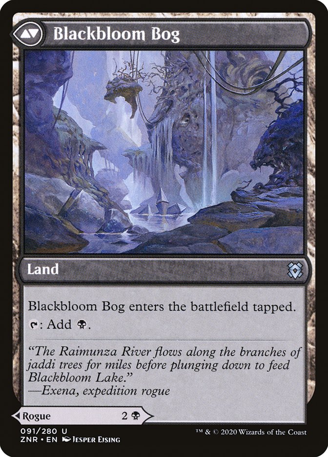 Blackbloom Rogue // Blackbloom Bog [Zendikar Rising] Foil