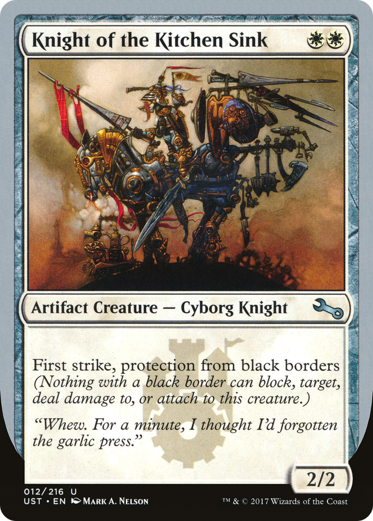Knight of the Kitchen Sink (12a) Foil - Unstable